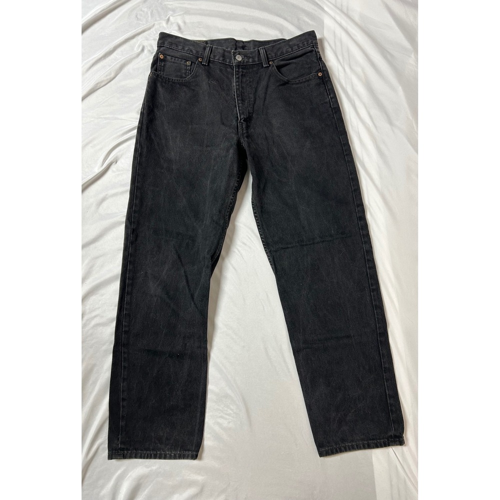 Levis 550 Relaxed Fit Tapered Leg Black Denim Jeans Mens 36x34 00550-0260